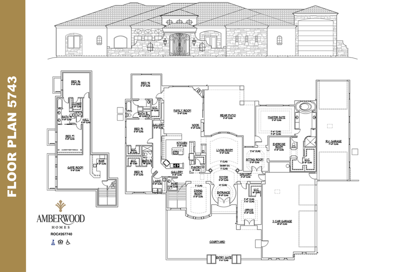 Amberwood homes, floor plan for plant 5743